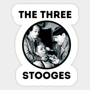 the three stooges || grey Sticker